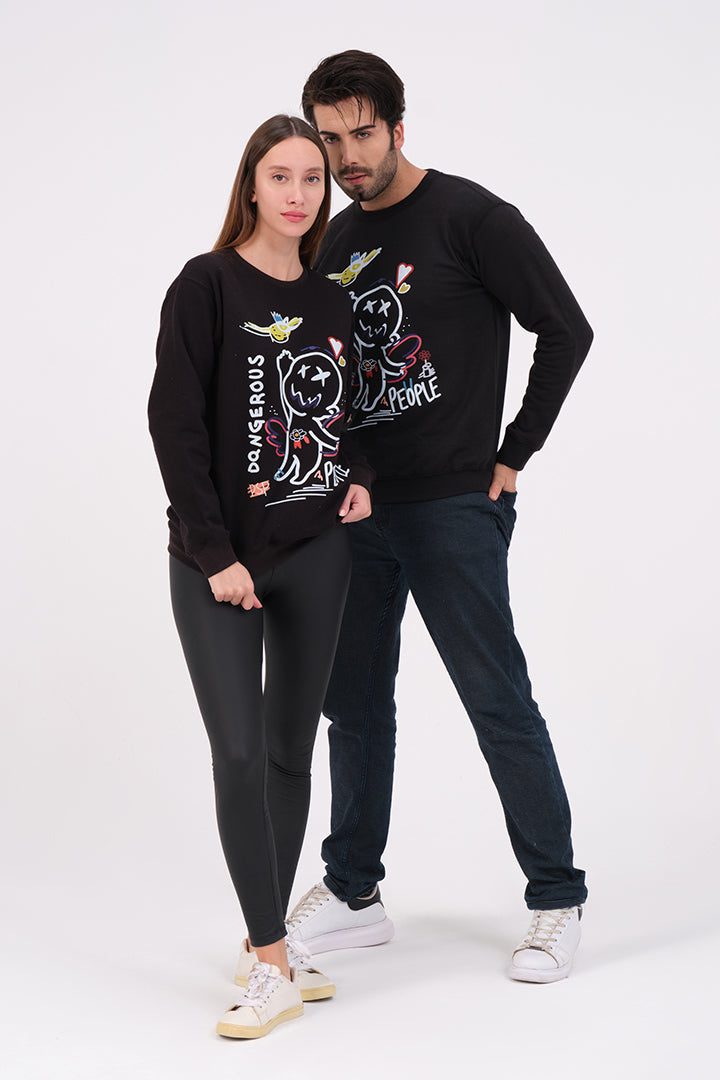 COUPLE SET - Corral Art Unisex Black Sweatshirt