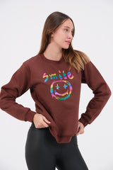 Smile Emoji Sweatshirt For Womens