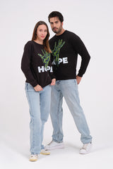 COUPLE SET - HOPE Unisex Black Sweatshirt