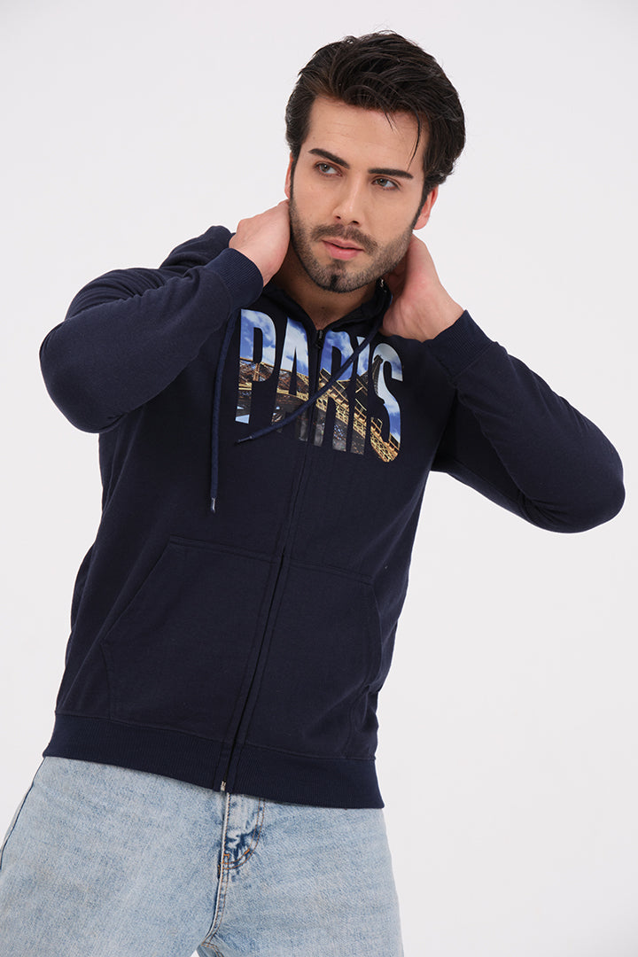 PARIS Zipper hoodie For Mens