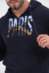 PARIS Zipper hoodie For Mens