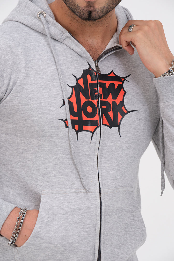 New York Zipper Hoodie For Mens