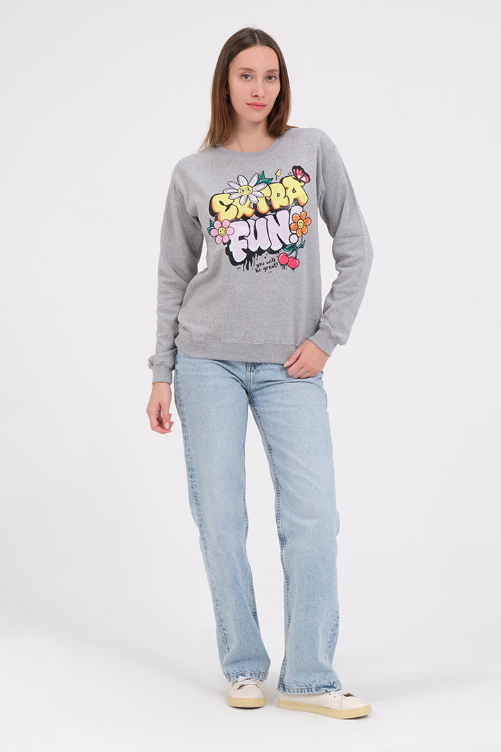 Extra Fun Sweatshirt For Womens