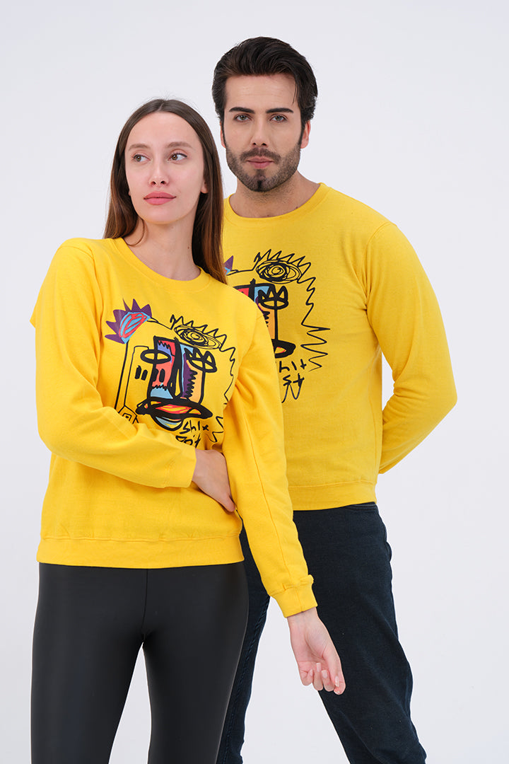 COUPLE SET - Fine Art Unisex Yellow Sweatshirt